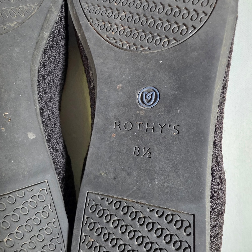 Rothy's The Point Black Women 8.5 Flat Sustainable Knit Pointed Toe Workwear - Picture 7 of 7